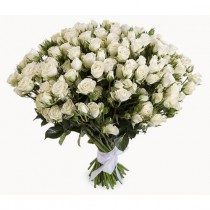 Bouquet of 51 white spray roses